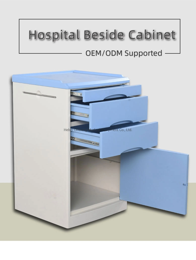 China Cheap Price Wholesale Hospital Bedside Locker Medical Bedside Cabinet Bedside Table for Hospital and Clinic