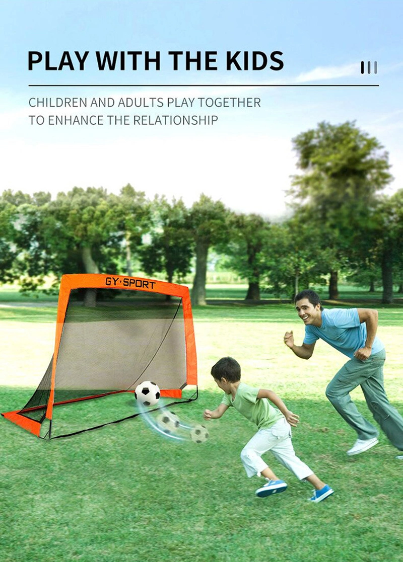 Training Equipment Wholesale Lightweight Foldable Folding Nets Kids Pole Target Gate Pop up Football Sale Portable Soccer Goal