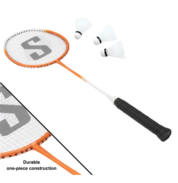 4 Player Sport Badminton Racket Set Badminton Racquet with Net/Shuttcock/Volleyball/Pump for Family Fun