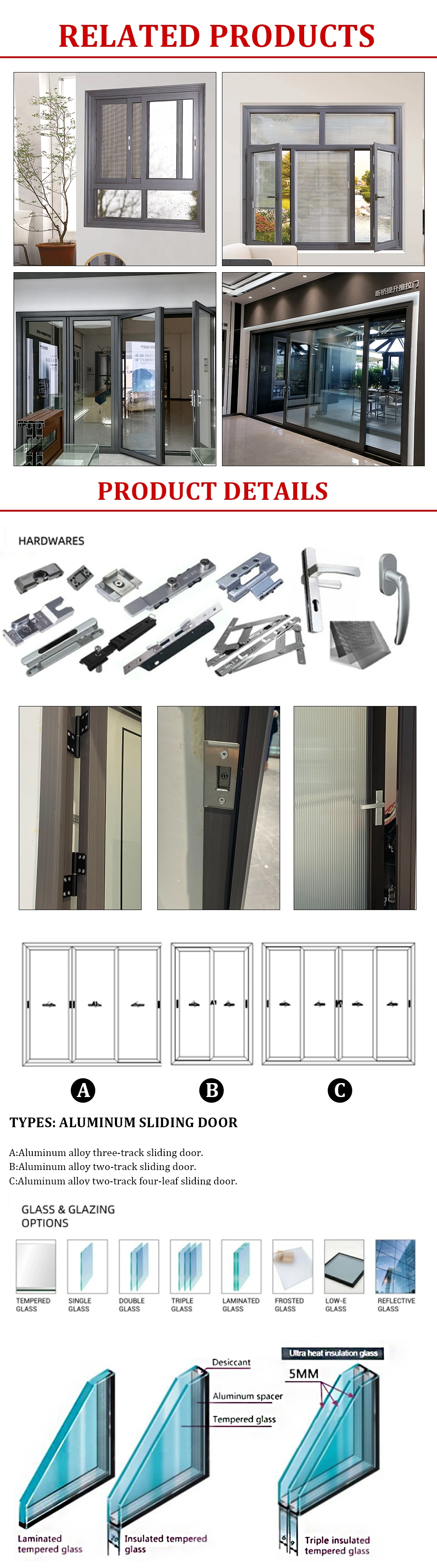 Modern Aluminum French Door Aluminum Alloy Aluminium Door Window Modern Bathroom Narrow Frame Swing Aluminium Toilet