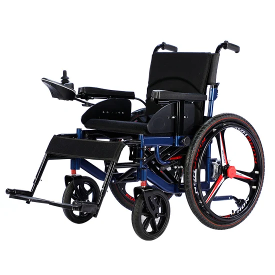 Cadeira de rodas elétrica Cadeira de rodas dobrável e leve Produtos de cuidados para idosos portáteis Rolstoel Fauteuil Roulant