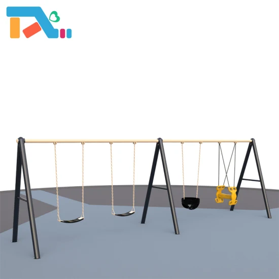 Balanço de aço galvanizado para playground infantil ao ar livre para parque de diversões