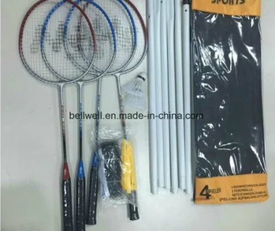 Conjunto de badminton de praia com rede para tênis, tênis de futebol, pickleball, vôlei infantil de fácil configuração